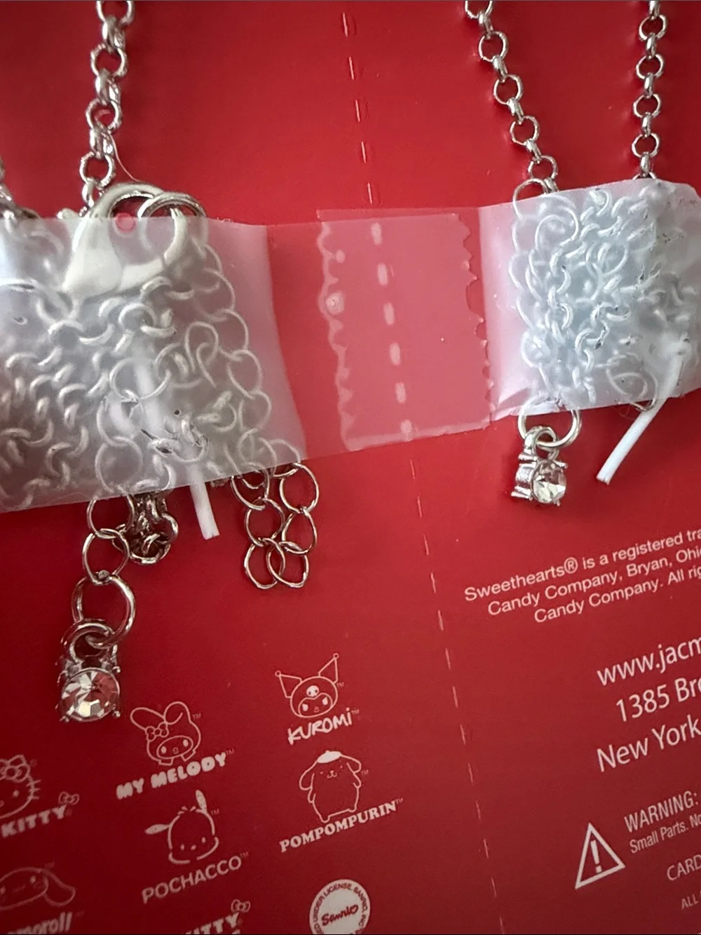 Hello Kitty Sweethearts Pink and Red BFF Sharing Necklace Set